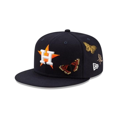 Houston Astros Gorra | New Era MLB X Felt 59fifty Fitted Cap Mexico - Azules